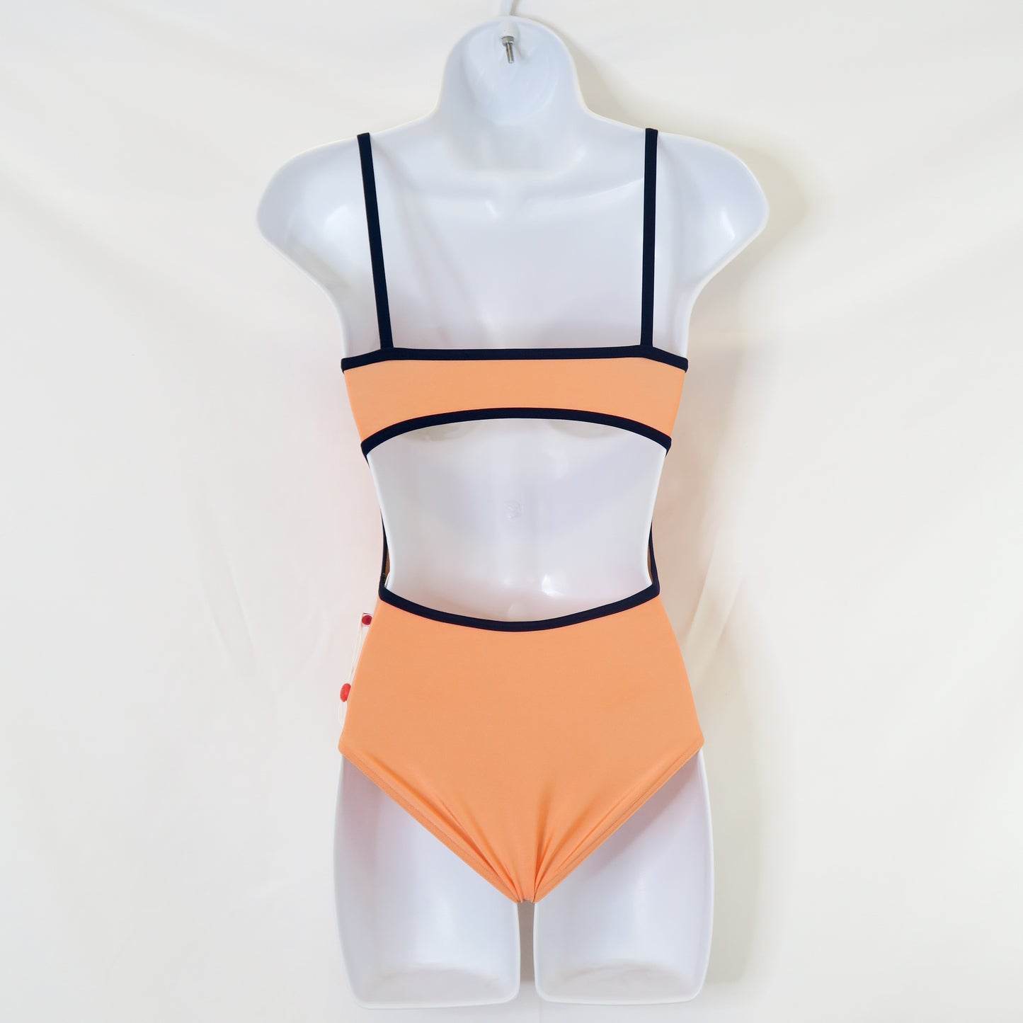 Yumiko CUSTOM Kiki Sorbet w/ Dark Blue Trim Camisole Leotard
