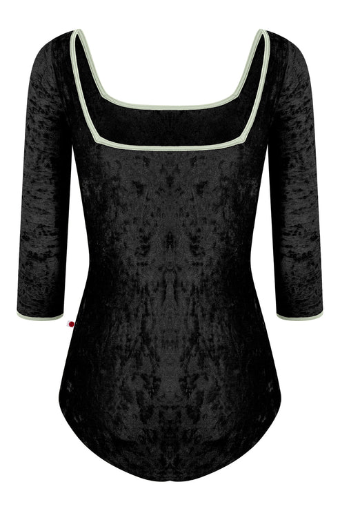 Yumiko RTW Marieke Black 3/4 Sleeve Leotard