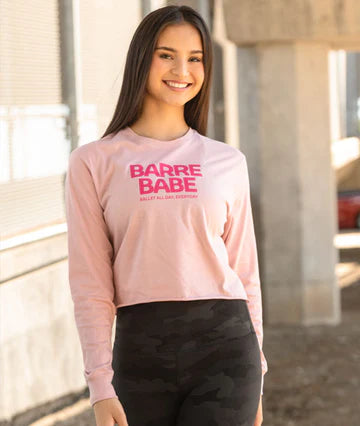 Covet Dance "Barre Babe" Long Sleeve Crop Top