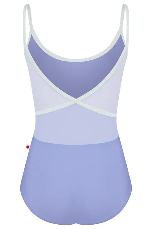 Yumiko CUSTOM Fiona Frost w/ White Trim and Mesh Camisole Leotard