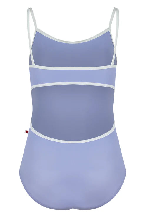 Yumiko CUSTOM Kiki Sorbet w/ Dark Blue Trim Camisole Leotard