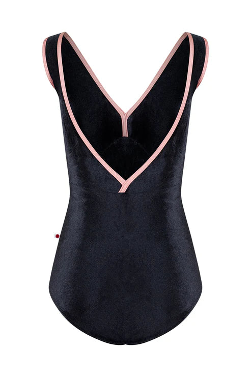 Yumiko RTW Alicia Black Velvet Tank Leotard