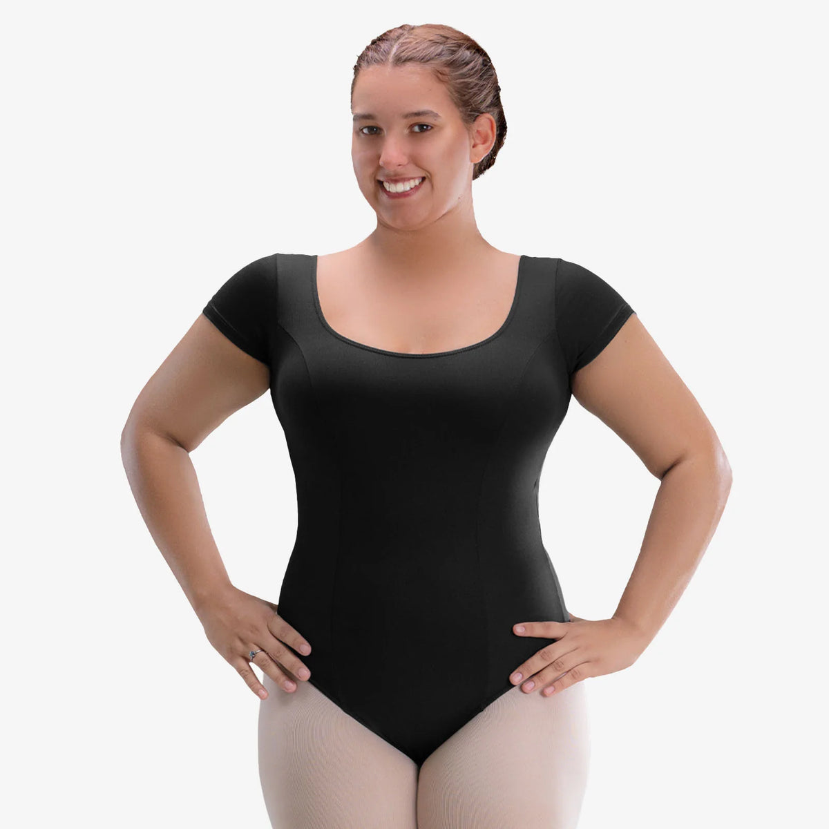 Capezio boatneck 3/4 sleeve Leotard, costum de balet | RO