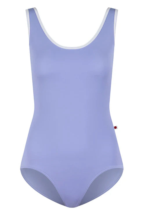 Yumiko CUSTOM Veronique Black w/ Blush Trim Tank Leotard
