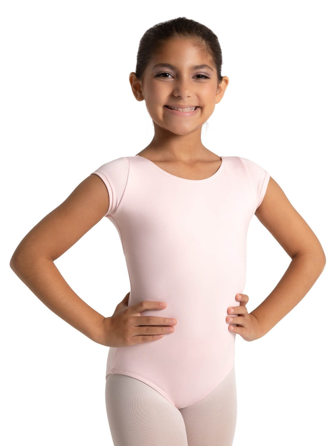 Capezio Studio Collection Girls High Neck Cap Sleeve Leotard