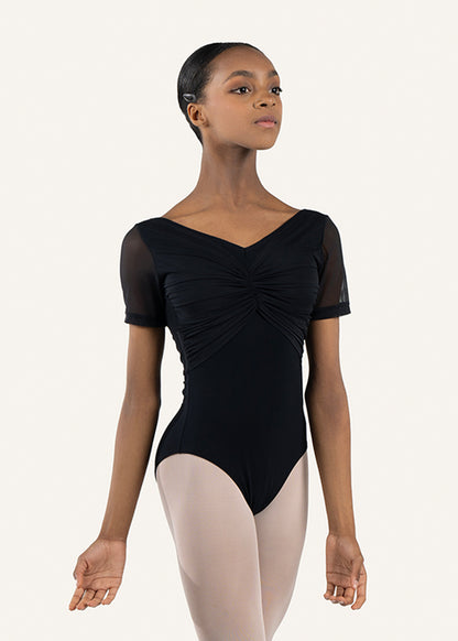 Nikolay Siera Mesh Cap Sleeve Leotard