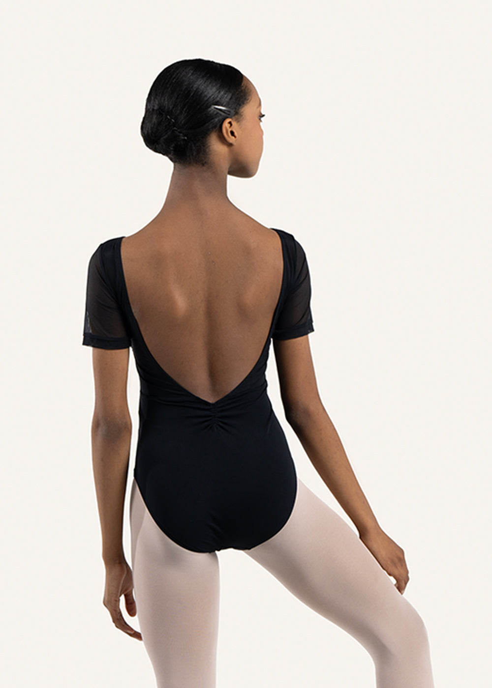 Nikolay Siera Mesh Cap Sleeve Leotard