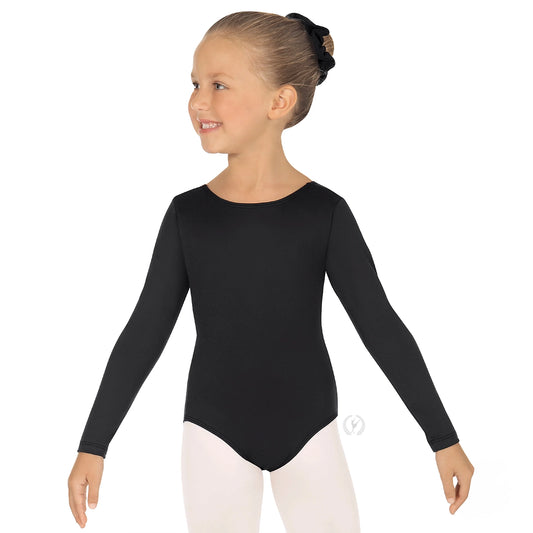 Eurotard Girls Cotton Lycra Long Sleeve Leotard