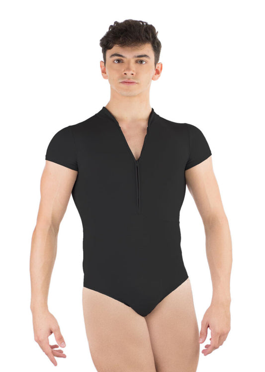 Ballet Rosa Endo Men's Short Sleeve Zip Front Leotard