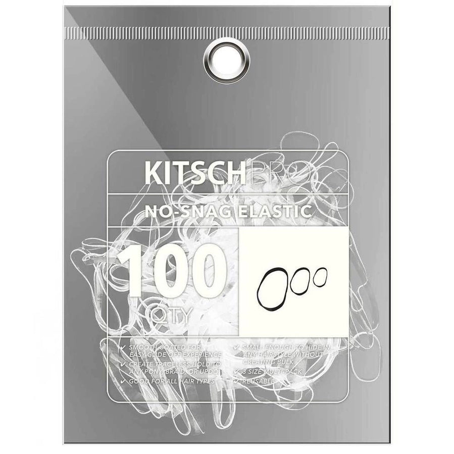 Kitsch Clear No-Snag Elastics 100pc