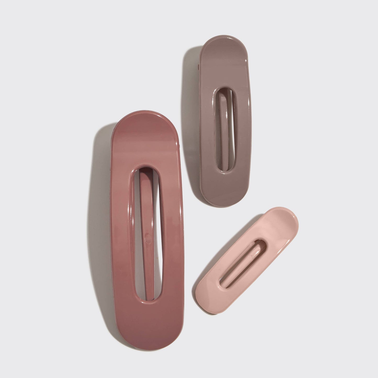 Flat Lay Claw Clip 3pc Flat - Ultra Glossy Terracotta