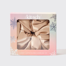 Holiday Cloud 9 Satin Pillow Scrunchie 1pc - Champagne