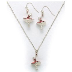 Dasha 3D Ballerina Necklace/Earring Set