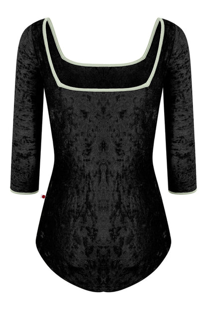 Yumiko RTW Marieke Black 3/4 Sleeve Leotard