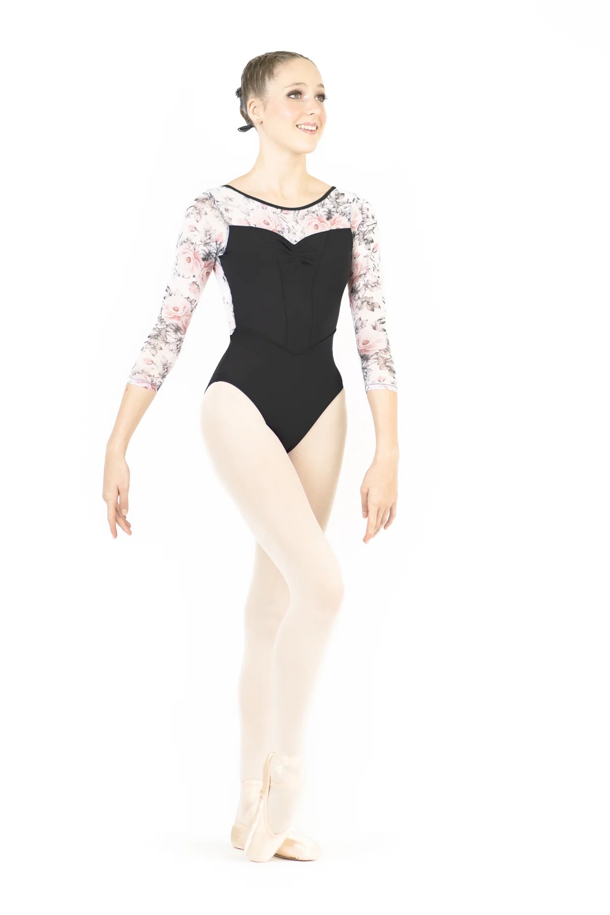 Danse de Paris Desiree Mesh Sleeve Leotard