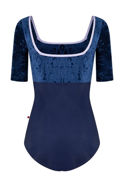 Yumiko RTW Marieke Dark Blue Half Sleeve Leotard