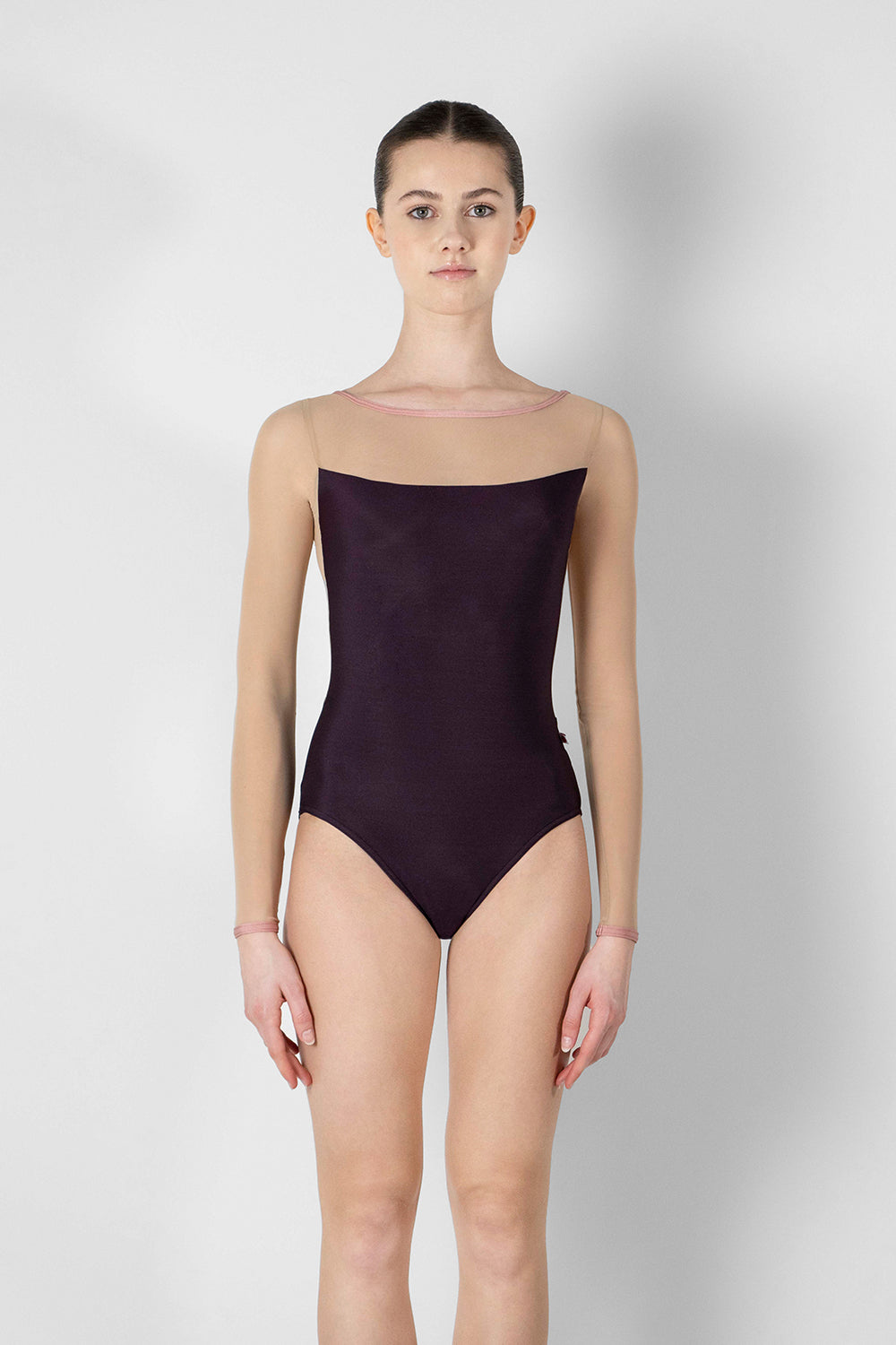 Yumiko RTW Meagan Eggplant Long Sleeve Leotard