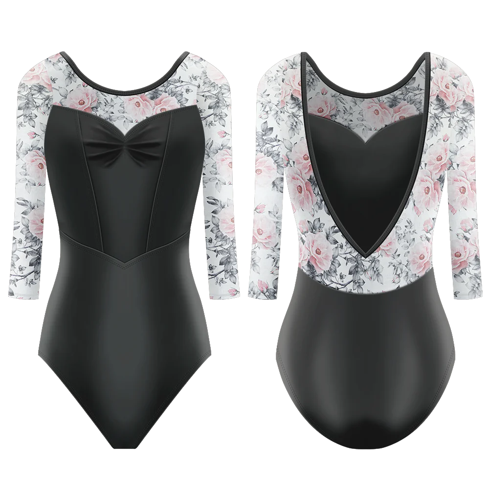 Danse de Paris Desiree Mesh Sleeve Leotard