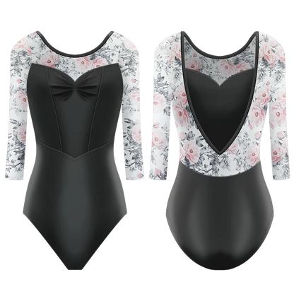 Danse de Paris Desiree Mesh Sleeve Leotard