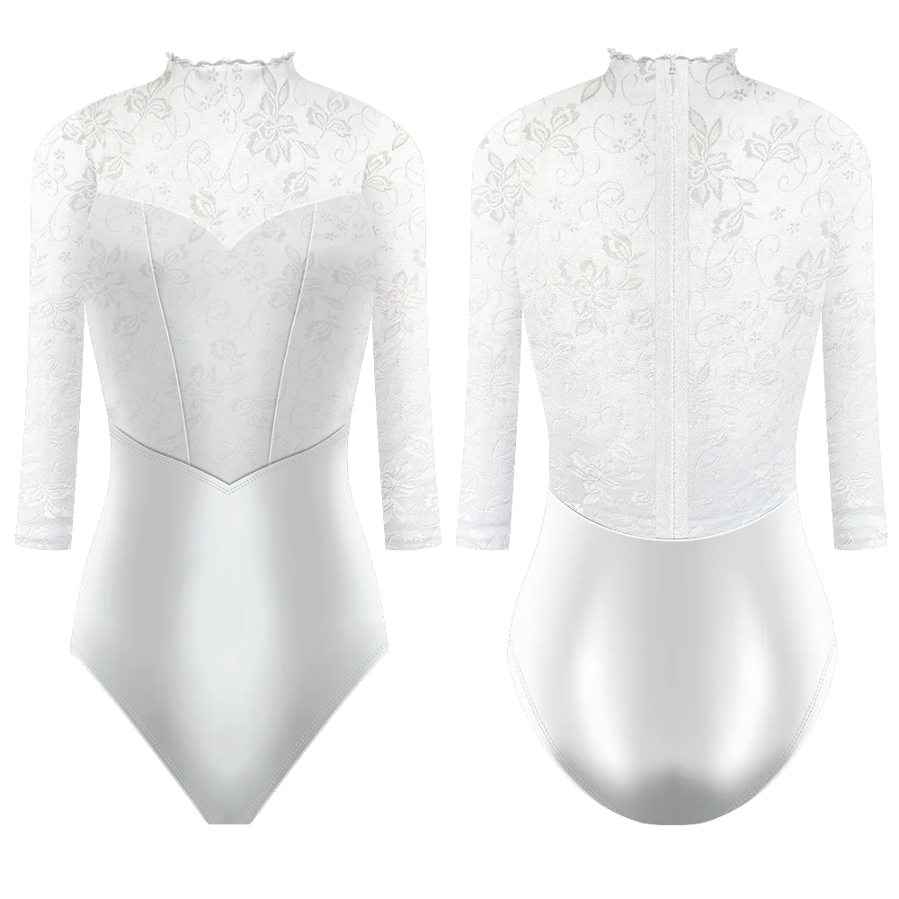 Danse de Paris Snowflake Lace Leotard