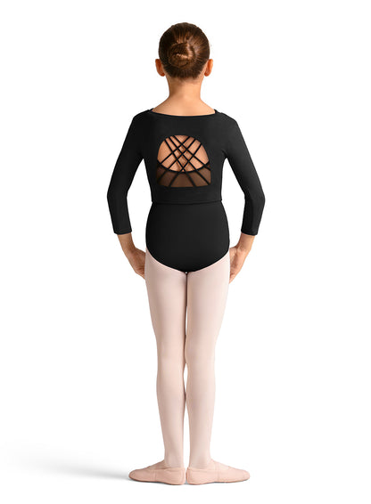 Bloch Girls 3/4 Sleeve Open Back Leotard