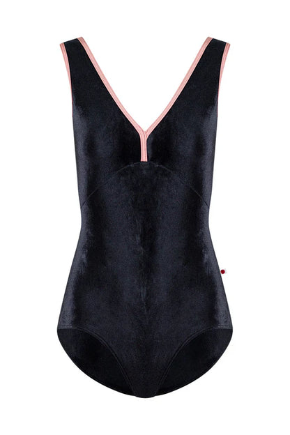 Yumiko RTW Alicia Black Velvet Tank Leotard