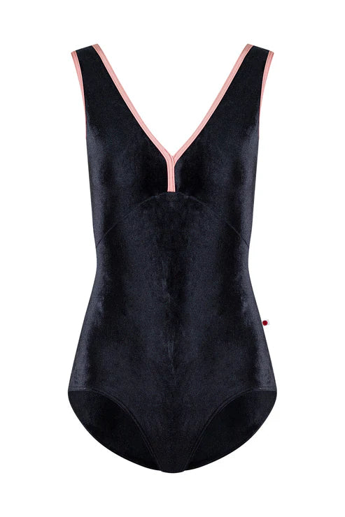 Yumiko RTW Alicia Black Velvet Tank Leotard