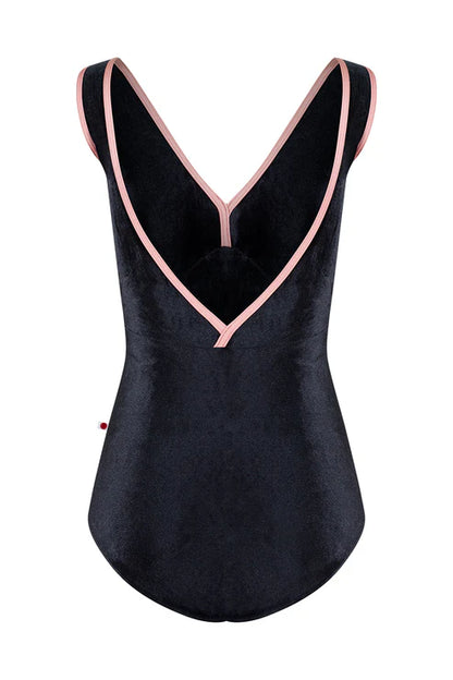 Yumiko RTW Alicia Black Velvet Tank Leotard