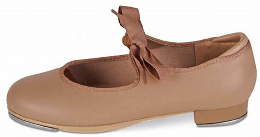 Danshuz Kids Tan Ribbon Tie Tap Shoe