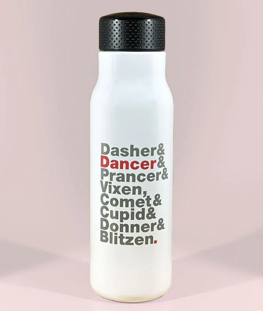 Covet Dance Reindeer Names Stainless Steel Water Bottle