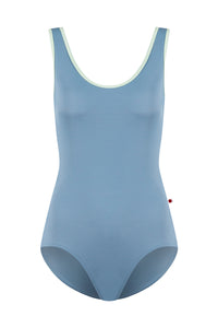 Yumiko RTW Veronique Blue Grey Tank Leotard