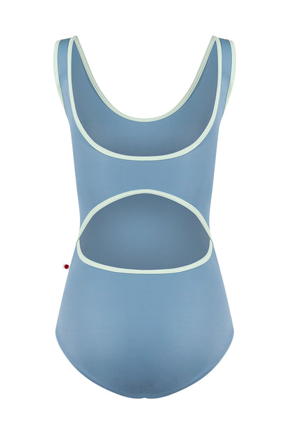 Yumiko RTW Veronique Blue Grey Tank Leotard