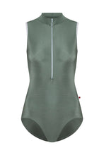 Yumiko RTW Charlotte Sage Zip-Front Leotard