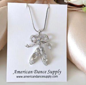 American Dance Supply Double Pointe Shoe Necklace