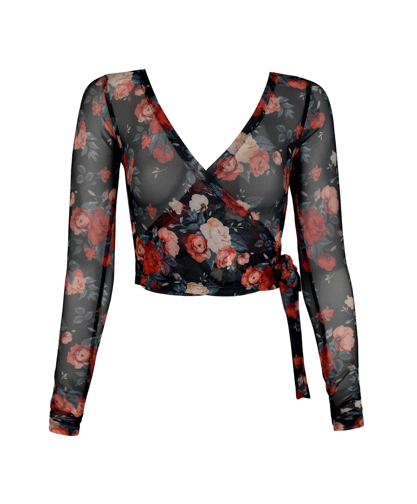 Eleve Dancewear Wrap Top in Bed of Roses