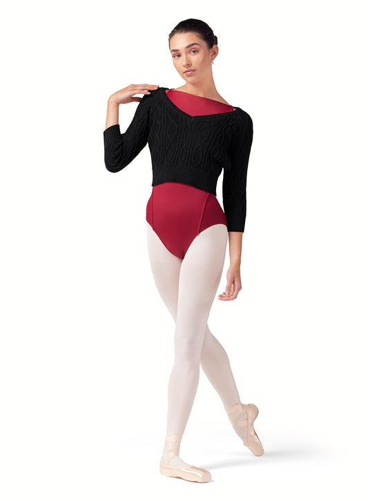 Bloch Bianca Cropped V-Neck Knit Top