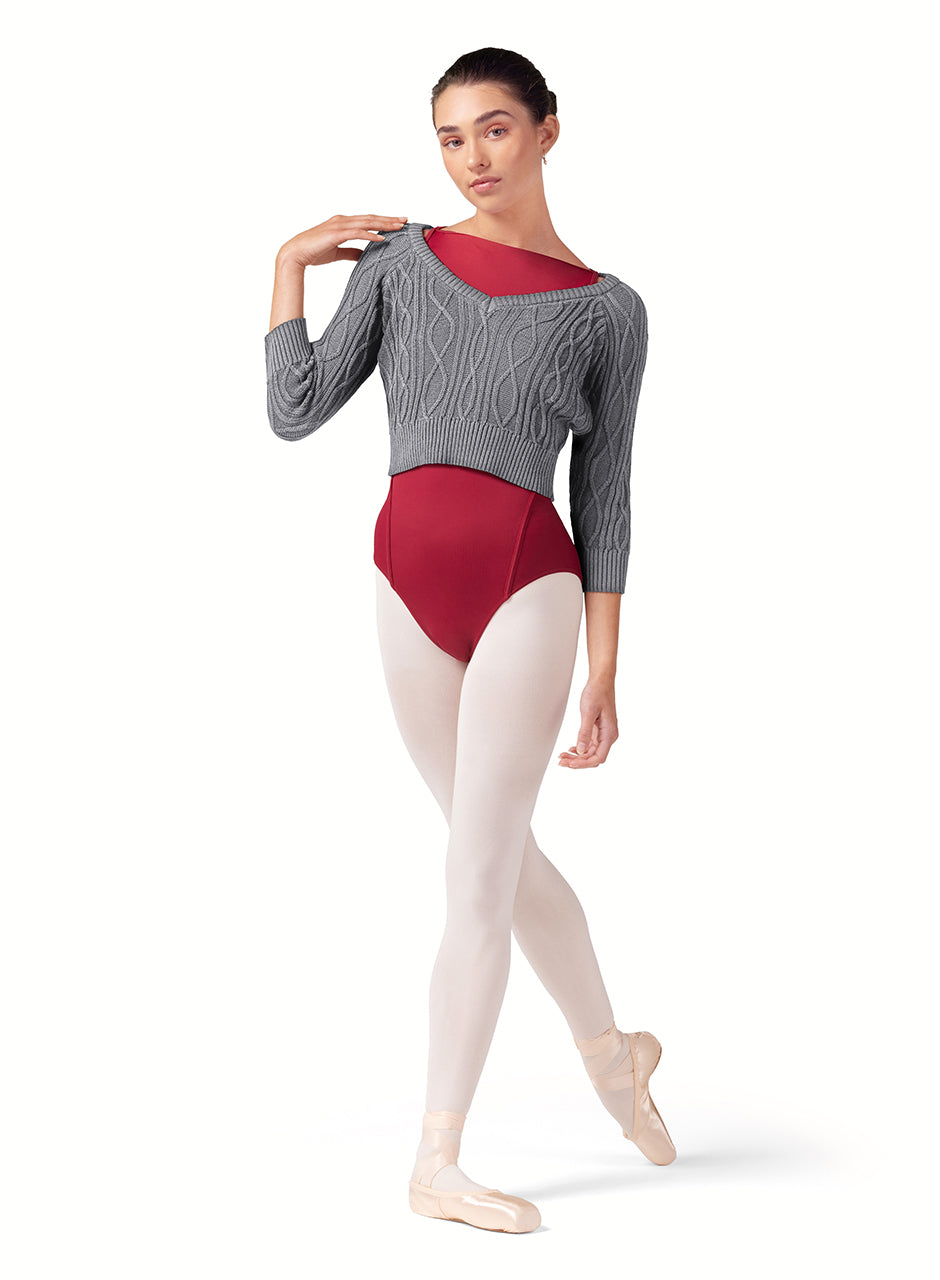 Bloch Bianca Cropped V-Neck Knit Top