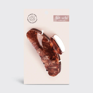 Kitsch Eco-Friendly Marble Claw Clip - Brunette