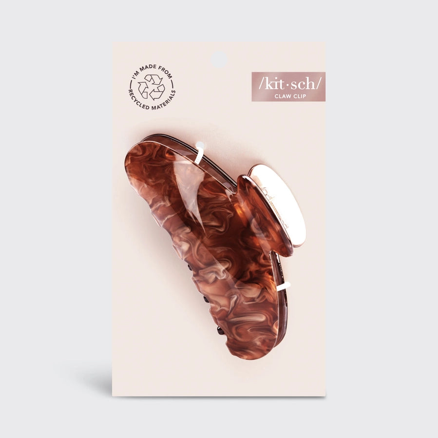 Kitsch Eco-Friendly Marble Claw Clip - Brunette