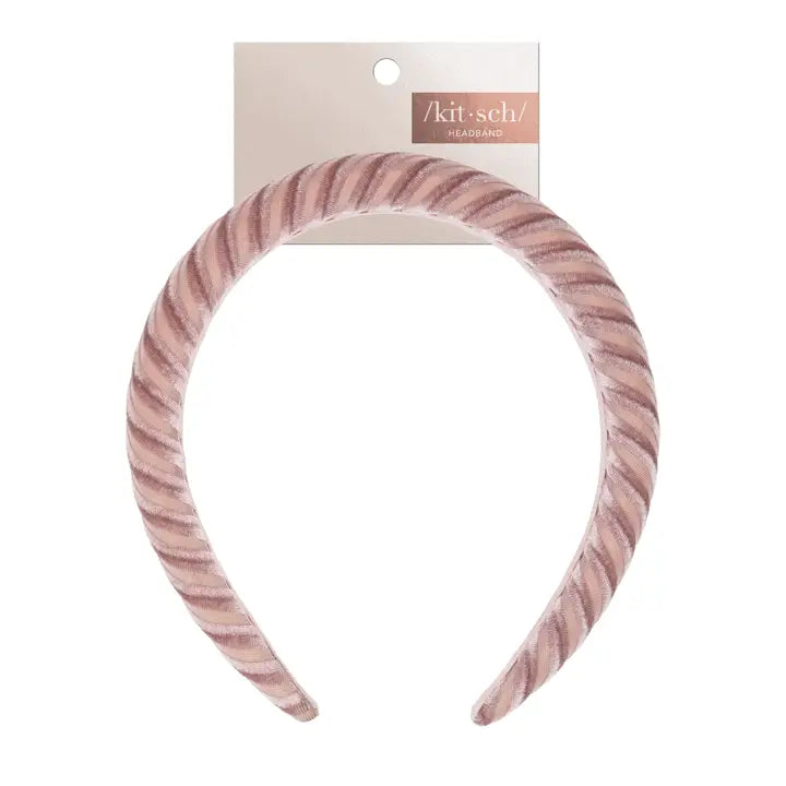 Kitsch Padded Velvet Headband - Blush