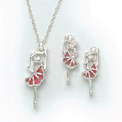 Dasha Pink Dancer Necklace & Earring Set