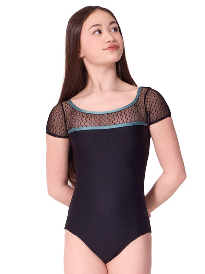 Capezio Enchanted Contrast Harmony Short Sleeve Leotard