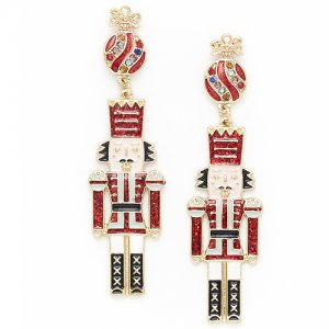 Dasha Nutcracker Holiday Earrings