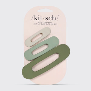 Kitsch Eucalyptus Recycled Plastic Matte Flat Lay Claw Clips