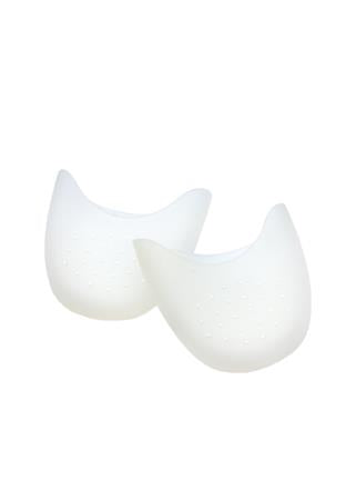 Nikolay Perforated Silicone Toe Pads (White/Clear)