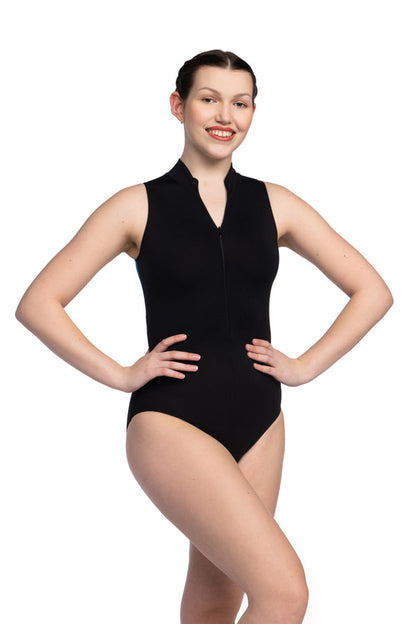 Ainslie Wear Zip Front Leotard with Nutcracker Print