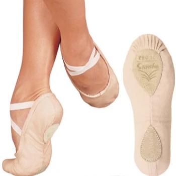 Sansha Pink Canvas Split-Sole Ballet Slipper